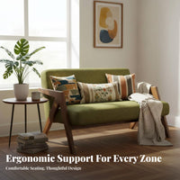 2-Seater Wooden Loveseat Retro Design 2-Seater Loveseat Retroretroera Modern & Design Sturdy Wood Frame for Two People