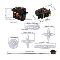Digital Servo Compact Servo with Metal Gears Actuator Lightweight Electronic Parts High Rotational Force for RC Hobbyists