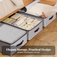 Foldable Fabric Storage Drawer Reinforced Handles Underbed Storage Bag for Attic