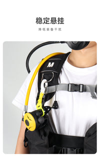 DIDEEP Diving Second Stage Clip for Jacket, Wing, Side Mount BCD with Mouthpiece Hanger Ring and Silicone Ring 60114