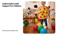 Pizza Costume Includes Hat Pizza Cosplay Set Double-Sided Funny Food Outfit for Kids, Boys, Parties, Dress-Up