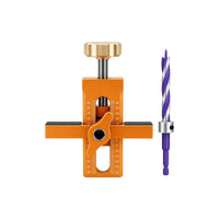 2 Pieces Adjustable Cabinet Door Jig with Boring Bit Metal Cabinet Door Jig Accurate for Woodworkers