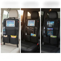 Multi-Pocket Backseat Organizer with Tablet Holder Reinforced Back Seat Organizer with Tablet Holder Hanging Tear-Resistant for Commuters, Daily Commute