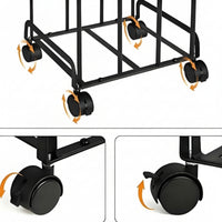 Metal Cardboard Box Organizer with Wheels Space-Saving for Stockroom, Artists