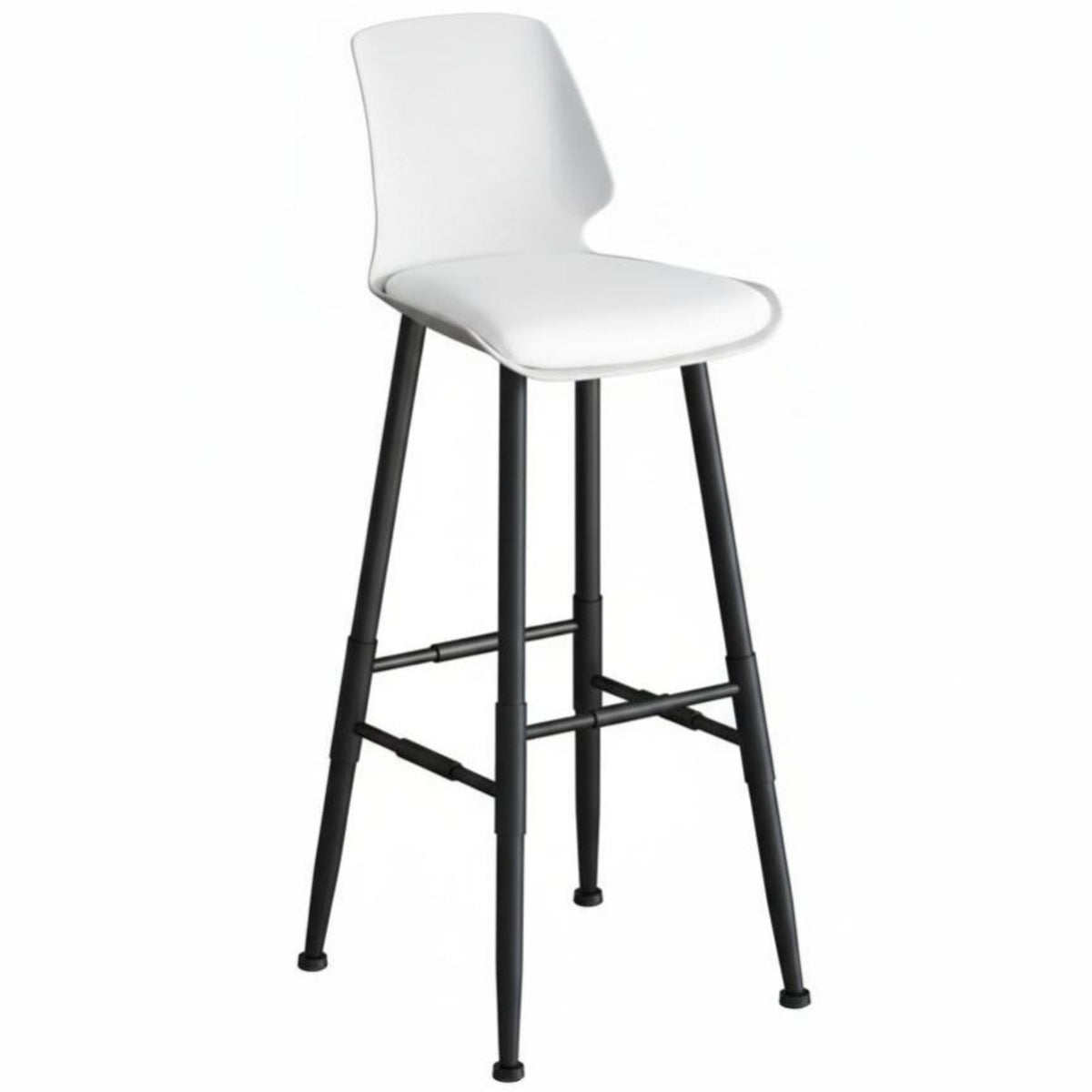 Back Support Swivel High Chair with Backrest Simple Design Bar Stool Padded Seat Seating Furniture Integrated Footrest for Homeowners, Business Owners, Entertainers, Counter, Kitchen Island, Front Desk, Restaurant