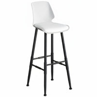 Back Support Swivel High Chair with Backrest Simple Design Bar Stool Padded Seat Seating Furniture Integrated Footrest for Homeowners, Business Owners, Entertainers, Counter, Kitchen Island, Front Desk, Restaurant