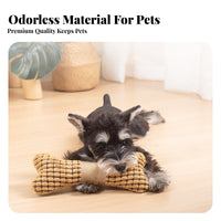 Soft Bone Toy Chew-Resistant Squeaky Chew Toy Interactive Play for Small Dogs