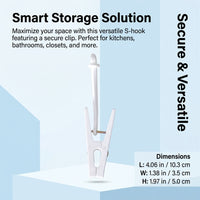 Bedroom and Closet Multi-Purpose Hooks with Secure Design, Heavy Duty S for Home Use, 6 Pieces Shape Hanging for Kitchen