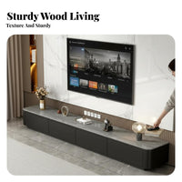 2 Pieces low-height TV Stand and Coffee Table Combo Modern Design Living Room Furniture Space-Saving multimedia multimedia stand Set for Families, homeowners, Den