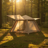 Inflatable Tent with Awning Easy Setup Inflatable Tent with Pump Ventilated for Campers, Family, Camping, Backyard, Festivals