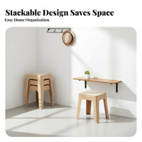 Thickened Construction Stackable Round Stool Space-Saving Design Round Backless Stool adaptable Pdurableic Seat adaptable Use for property owners, Families, Living Room, Entryway, Kitchen, Bedroom