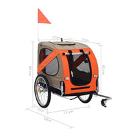 Enclosed Pet Cycle Trailer Breathable Dog Bike Trailer Comfortable Carrier Stable for Outdoor Travel