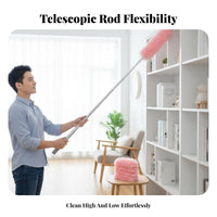 5 Pieces Extendable Duster Pole Electrostatic Adsorption for Blinds, Car Owners