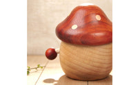 Mushroom Storage Box Wooden Box with Lid Sturdy Wooden Container with Lid for Desk
