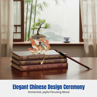 Shan Hai Jing Metal Hollow Bookmark, Flamebird Unicorn Mythical Creature, Chinese Design Creative Gift for Students