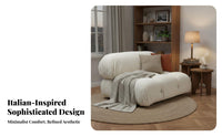 Lowlow-to-the-ground Block Settee Italian Inspired configurable Sofa Shaped Foam Filling Petaccommodating for Apartment Dwellers