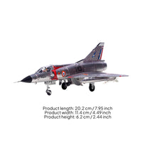 French Fighter Jet Historic Fighter Model Plane Silvery Die-Cast Aircraft toy Detailed Cast-Metal Plane Model for History Buffs