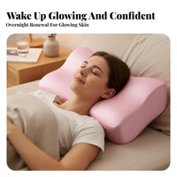 Anti-Wrinkle Cervical Memory Foam Pillow Breathable Cervical Support Pillow Moisturizing Material for Adults, Women, Sleeping, Bedroom, Home