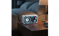 Transparent Mecha Speaker TF Card Support Mecha Design Speaker 3D Surround Sound Portable RGB Sound System for Enthusiasts, Desktop