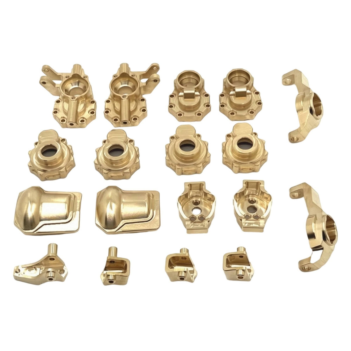 Brass Front Steering Joints Kit Engineered-Fit Brass Upgrade Kit Sturdy Chassis Support System Parts with Axle Covers for Hobbyists