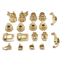 Brass Front Steering Joints Kit Engineered-Fit Brass Upgrade Kit Sturdy Chassis Support System Parts with Axle Covers for Hobbyists