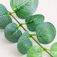 Artificial Eucalyptus Green Plant, 34cm, Silk, White Leaves, For Interior, Wedding Decoration, Artificial Houseplant