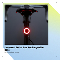 Rechargeable Bike Tail Light, Waterproof, 6+4 Modes