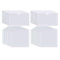 20 Pieces Easy to Use Clear Adhesive Pocket Waterproof Planner Pocket Insert