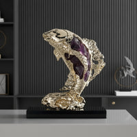 Aquatic Animal Sculpture Crystal Aquatic Animal Figurine Elegant for Living Room