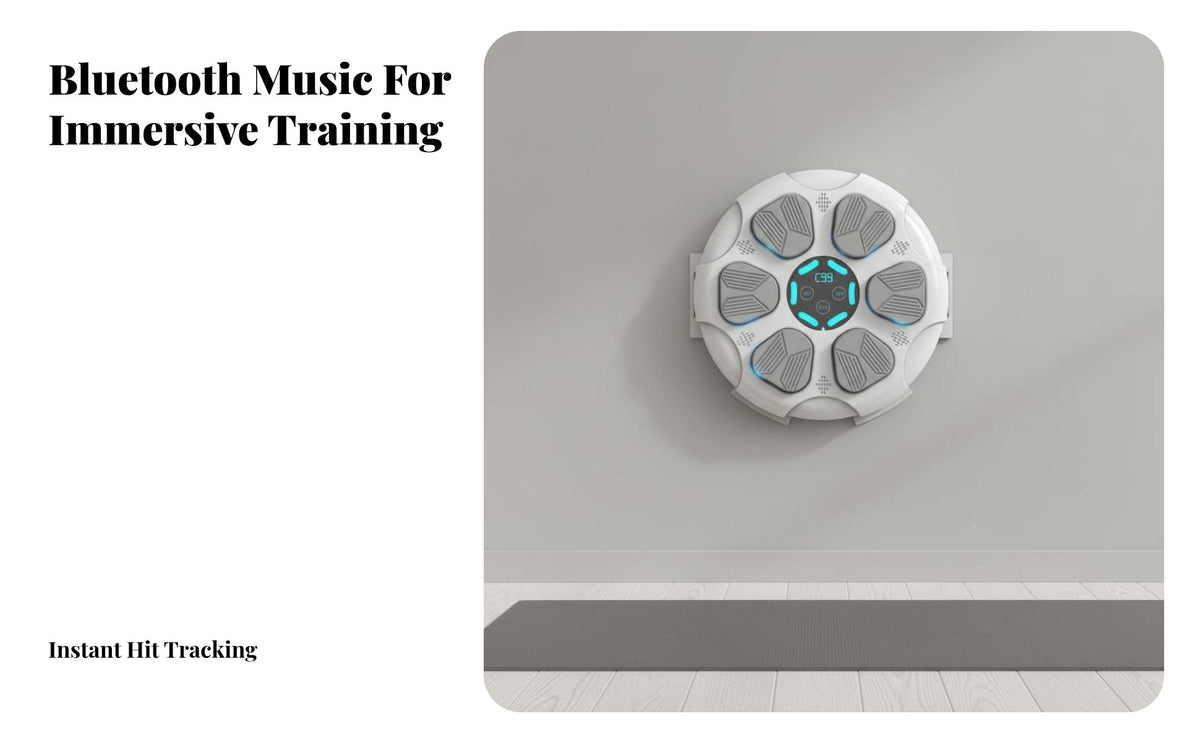 Music Boxing Machine Connectivity up Boxing Adjustable Speed Modes Smart Punching for Beginners, Home Gym, Workout