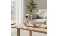 Coffee-Themed Sculpture with Wood Modern Coffee Station Decoration Minimalist Tabletop Ornament for Home Baristas, Kitchen Counter