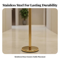 Rust-Resistant Stainless Steel Stanchion Weighted Base Stainless Steel Queue Pole Easy to Inches Tall Stanchion Post Set Elegant Design for Event Organizers, Venue Managers, Business Owners, Museums, Exhibition Centers, Theaters, Airports
