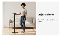 2 Pieces Auxiliary Speaker Floor Stand Stable Round Base Surround Sound Speaker Quick Assembly Home Theater Equipment for Living Room