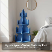 Space-Saving Rotating shelving unit Tower Minimalist design revolving Book Tower Floor-Standing Design shelving unit Multi-Tier for Students, Homeowners, Small Spaces, Corner, Study Room, Bedroom