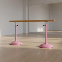 Stable Base Adjustable Dance Barre Sturdy Construction Wood Ballet Barre Heavy Duty Space-Saving Storage for Beginners