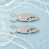 2 Pieces Hook Shaped Paddle Board Clip Extended Stand up Paddle Clip Plastic Boat Hardware White