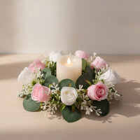 Eucalyptus Candle Circlet Lightweight Candle Circlet with Eucalyptus Table Centerpiece Wreath Natural Artificial Wreath Lifelike