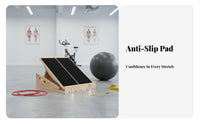 Wooden Slant Board with Handle Anti-Slip Adjustable Incline Board Slanted Calf Stretcher for Fitness Enthusiasts, Athletes, Home Gym