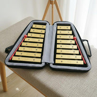 16 Note Glockenspiel Beginner Friendly Aluminum Glockenspiel Set Accurate Pitch Aluminum Bar Percussion Set for Kids, Beginners