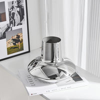 Nordic Style Polished Stainless Steel Cylindrical Vase for Dried Flowers