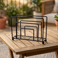 Iron Napkin Holder for Dining Table and Coffee Bar, Electroplated Serviette Holder with Open Frame, Modern Napkin Dispenser for Home Office, Gold