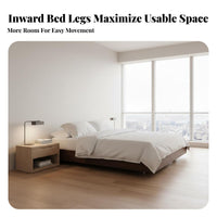 Headboardless levitating Frame Headboard-Less foundation Base Minimalist and aesthetic Bedstead for Minimalists, residents, Bedroom, Apartment
