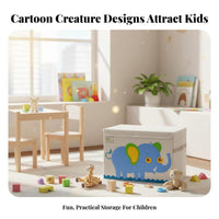 Foldable Toy Container With Lid Organizer storage container Child-Safe Design for Parents