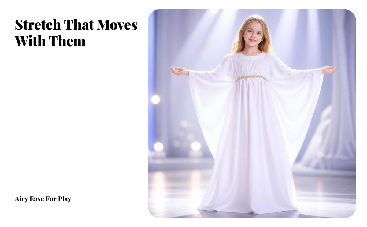 Soft Costume Dress | Four-Way Stretch Material, draping Cape-Like Silhouette, Dress-up Costume, for Halloween