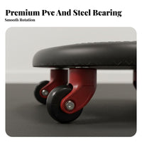 Silent Wheels 4-Wheel Ab Roller Disc Anti-Slip Surface Ab Roller Disc Floor-Friendly 4 Wheel Core Slider Compact Design for Home Gym