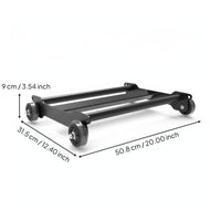 4-Wheel Core Roller Heavy Duty Abdominal Training Cart Floor-Friendly Wheels Core Training Slider for Home Gym