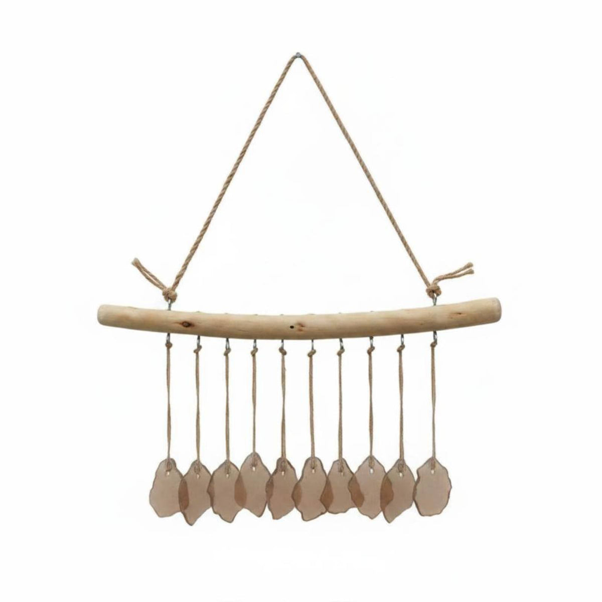 Sea Glass Wind Chime Nautical Theme Coastal Hanging Decor Bohemian Style Home Decoration for Patio, Garden