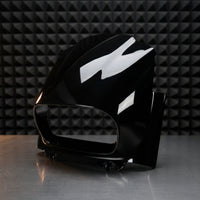 Glossy Black Front Headlight Fairing Aftermarket Headlight Fairing Cowl Custom Cowl Mask Long-Lasting for Motorcycle Riders