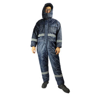 防水带帽冷库棉服冬季抗寒连体工作服棉衣加厚保暖劳保服钩鱼棉服
