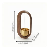 Door Bell with Wooden Frame Hanging Door Chime Bell Minimalist Wind Chime for Entryway, Wall